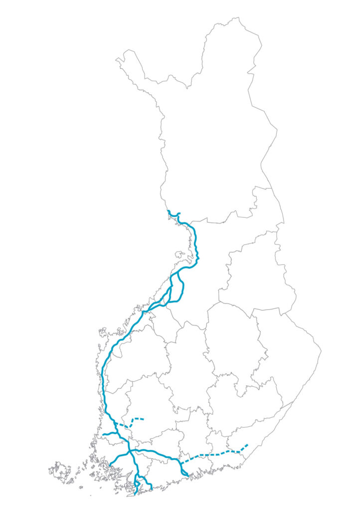 Preliminary route for the hydrogen transmission network