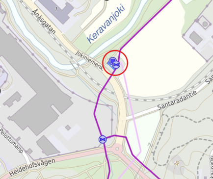Maakaasun paineenvähennysaseman muutostyö Vantaan Kuninkaalassa Jokiniemenkadulla. 
