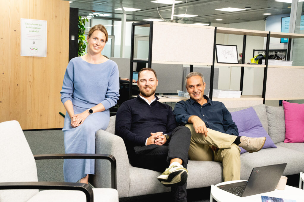 Meri-Katriinan, Joonaksen ja Gianlucan mielestä Gasgridilla työntekijöille tarjotaan kehitysmahdollisuuksa.