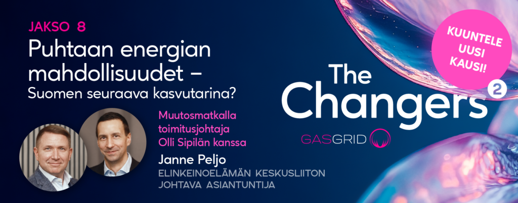 Miten Suomesta tehdään vihreän energian kärkimaa? The Changers podcastissa EK:n Janne Peljo avaa asiaa.